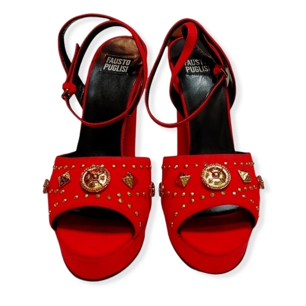 Fausto Puglisi Open Toe Suede Platform Sandal Size EU 40 - Picture 2 of 15